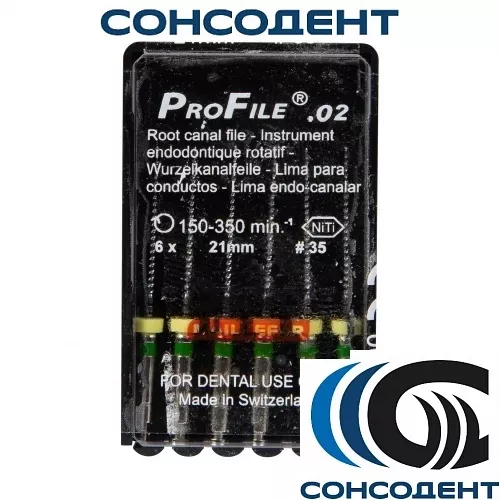 Profile / Профайл 02 21мм/№35 (6шт) Maillefer, A034422103500