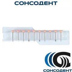 Kagayaki Ensmart Pin 32 полиры на металлической ножке мелкие диски розовые (10 шт), 10шт/планка ENPS-32-2