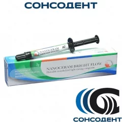 Nanoceram Bright Flow / Наноцерам Брайт Флоу А2 (2х2 г + насадки 5шт) DMP Dental Industry, 170112302