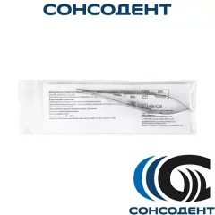 Иглодержатель с фиксатором изогнутый с насечками 14 см (121-424) Medenta, 121-424