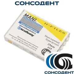 H-Files 25мм, №15 - корневой бурав, ручной (6 шт) MANI, 0332003M
